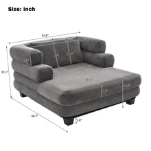 Load image into Gallery viewer, Oversized Chaise Lounge Sofa Bed With Deep Seat And Layered Armrests
