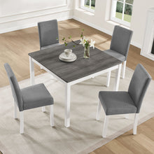 Load image into Gallery viewer, 5 Piece Dining Table Set With 4 Chairs For Kitchen - Gray / White
