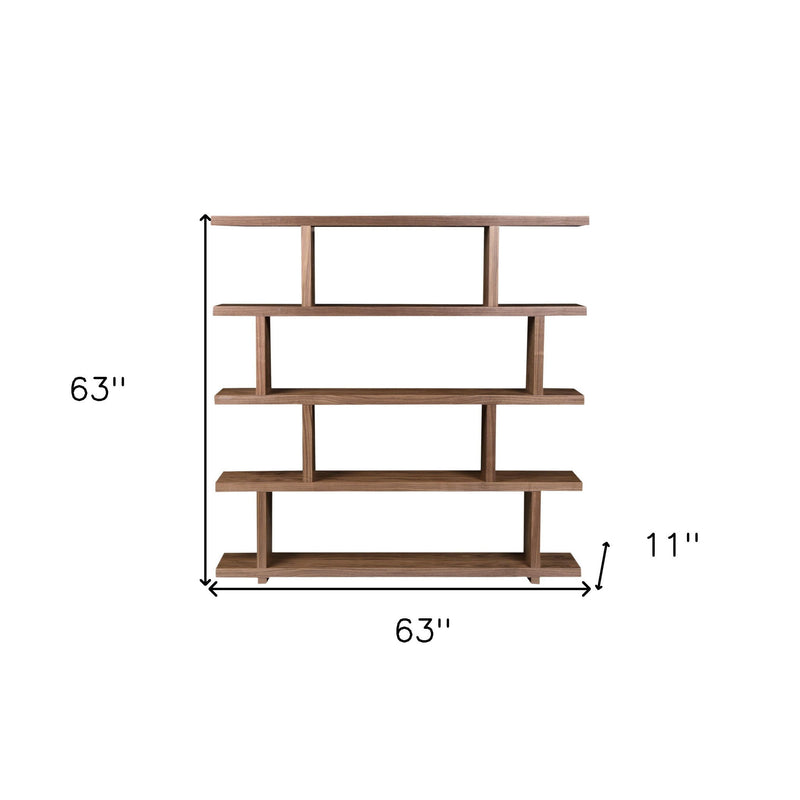 And Five Tier Bookcase - Brown / Natural