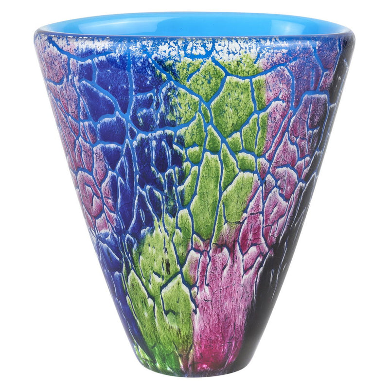 Murano Abstract Oval Table Vase - Blue / Green