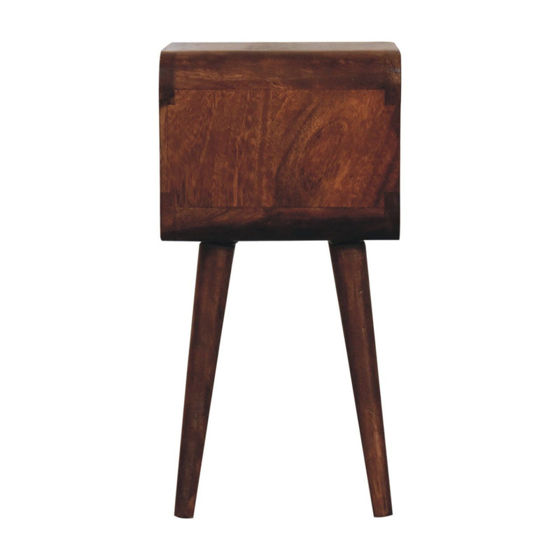 Solid Wood Nightstand - Golden Brown