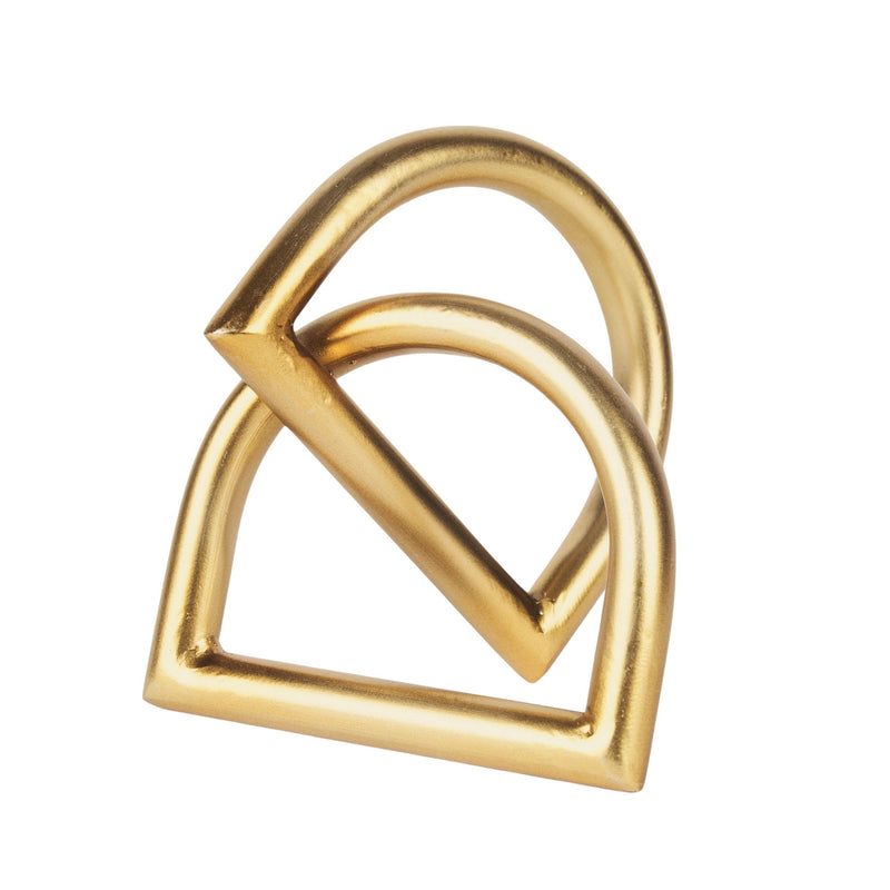 Abstract Tabletop Sculpture - Gold