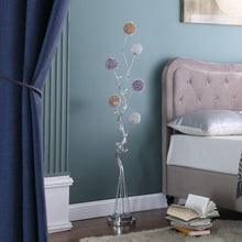 Load image into Gallery viewer, Steel Six Light Led Novelty Floor Lamp With Colorful Funky Floral Shades - Dark Gray

