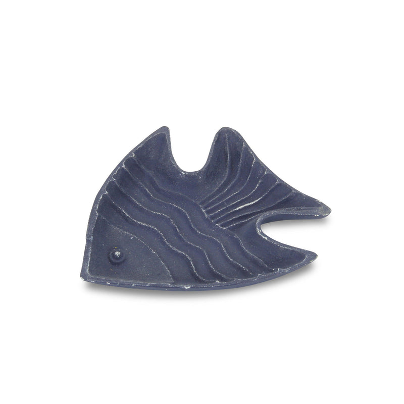 8" Angel Fish Cast Iron Vanity Tray - Blue