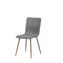 Load image into Gallery viewer, Fabric Dining Side Chairs (Set of 4) - Dark Gray / Gold
