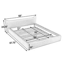 Load image into Gallery viewer, Modern Upholstered Bed Frame With Curved Headboard

