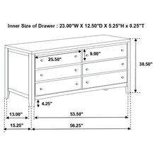 Load image into Gallery viewer, Wedgewood - 6 Drawers Dresser - Cappuccino
