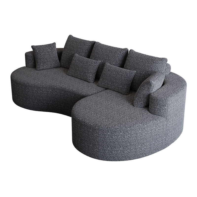 Curved Oversized Sectional Sofa With Extra Deep Seat