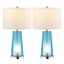 Load image into Gallery viewer, 26" Lighthouse Table Lamps With Drum Shades (Set of 2) - Silver / Clear
