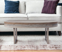 Load image into Gallery viewer, Solid Wood And Manufactured Wood Oval Coffee Table - Brown
