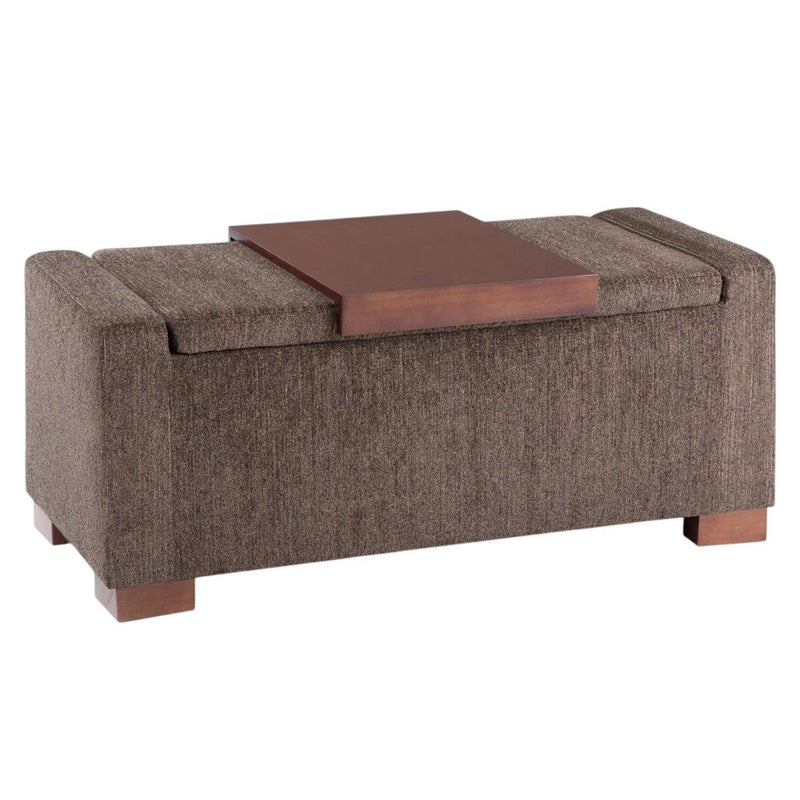 43" Upholstery Storage Ottoman - Brown