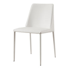 Load image into Gallery viewer, Solid Back Upholstered Faux Leather Dining Side Chairs (Set of 2) - White
