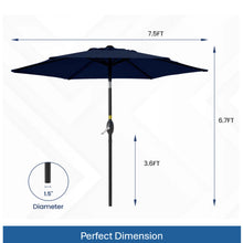 Load image into Gallery viewer, Umbrella With Crank Lift &amp; Tilt, UV-Resistant Canopy For Patio
