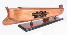 Load image into Gallery viewer, Wooden Hand Painted Decorative Boat - Brown
