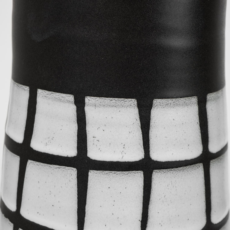 Abstract Cylinder Table Vase (397551) - Black / White