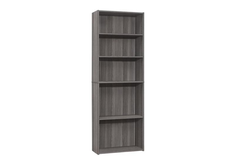 Adjustable Five Tier Bookcase - Gray