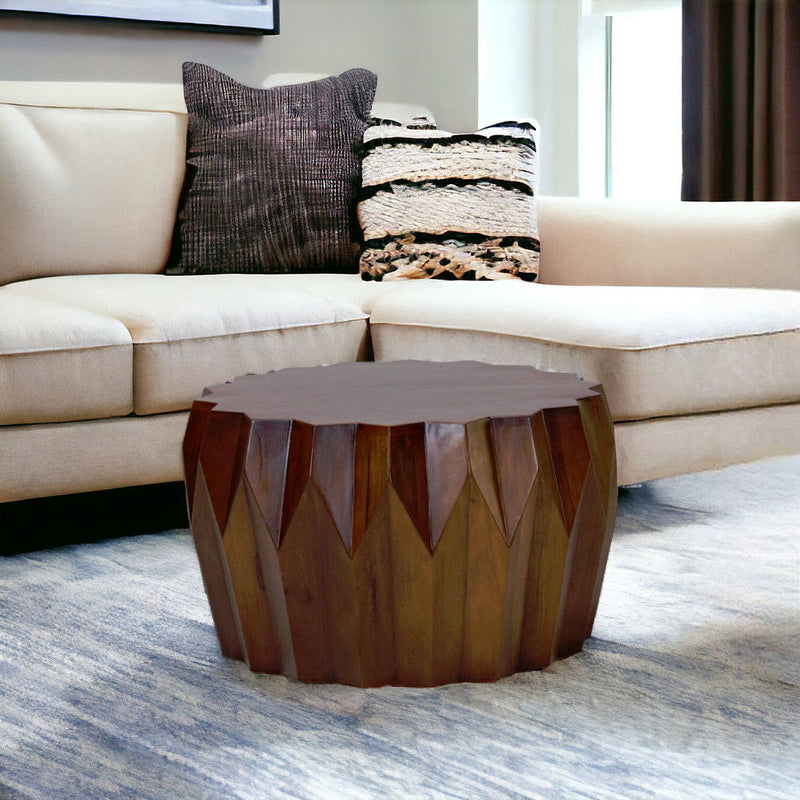 Solid Wood Octagon Coffee Table - Brown