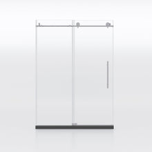 Load image into Gallery viewer, Frameless Shower Door, Clear Tempered Glass - Brushed Nickel
