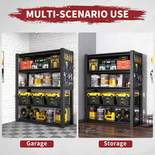 Load image into Gallery viewer, Industrial 5-Tier Adjustable Shelving Unit With Pegboard Heavy-Duty Storage
