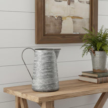 Load image into Gallery viewer, Striped Tapered Jug Vase - Gray / White
