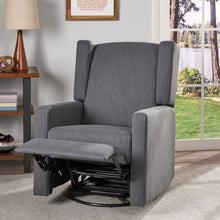 Load image into Gallery viewer, Landau Contemporary Fabric Upholstered Swivel Recliner
