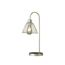 Load image into Gallery viewer, Bedside Table Lamp With Gold Cage Shade - Gold
