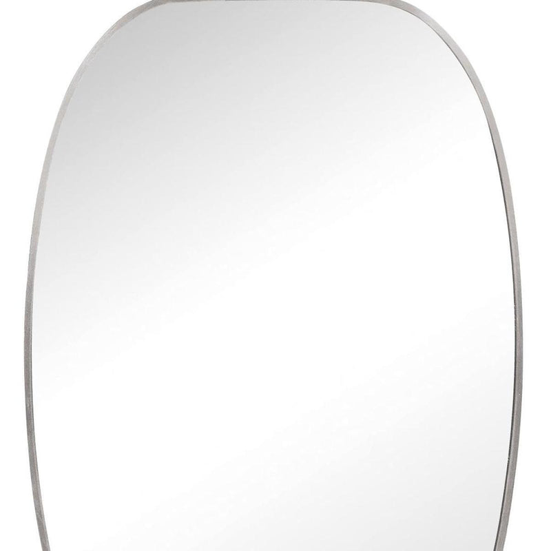 Aluminum Oval Framed Bathroom Vanity Mirror (756113) - Silver