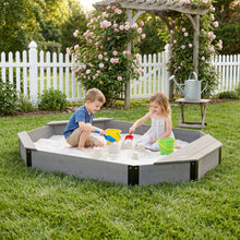 Load image into Gallery viewer, Octagon Sandbox With Storage, Sandpit With Cover And Liner For Backyard
