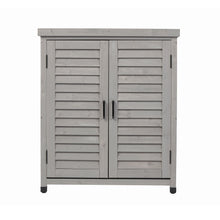 Load image into Gallery viewer, Potting Bench With Storage Cabinet And Metal Table Top For Outdoor

