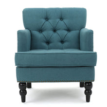 Load image into Gallery viewer, Harrison - Tufted Club Chair With Plush Cushion And Studded Trim - Dark Teal
