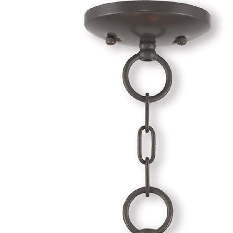 16'' Three Light Dimmable Chandelier With Shades - Bronze