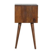 Load image into Gallery viewer, 22" Modern Solid Wood Square One Drawer Nightstand - Chestnut
