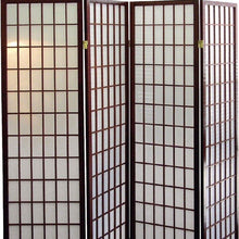 Load image into Gallery viewer, Folding Four Panel Screen Room Divider (469140) - Brown
