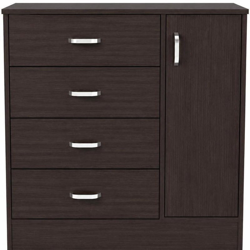 Wood Four Drawer Combo Dresser (Set of 2) - Brown