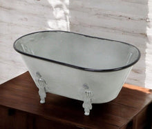 Load image into Gallery viewer, Poly Hand Painted Decorative Tub Tabletop Sculpture - Gray

