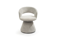 Load image into Gallery viewer, Boucle Partially Open Back Swivel Dining Arm Chair - Dark Gray
