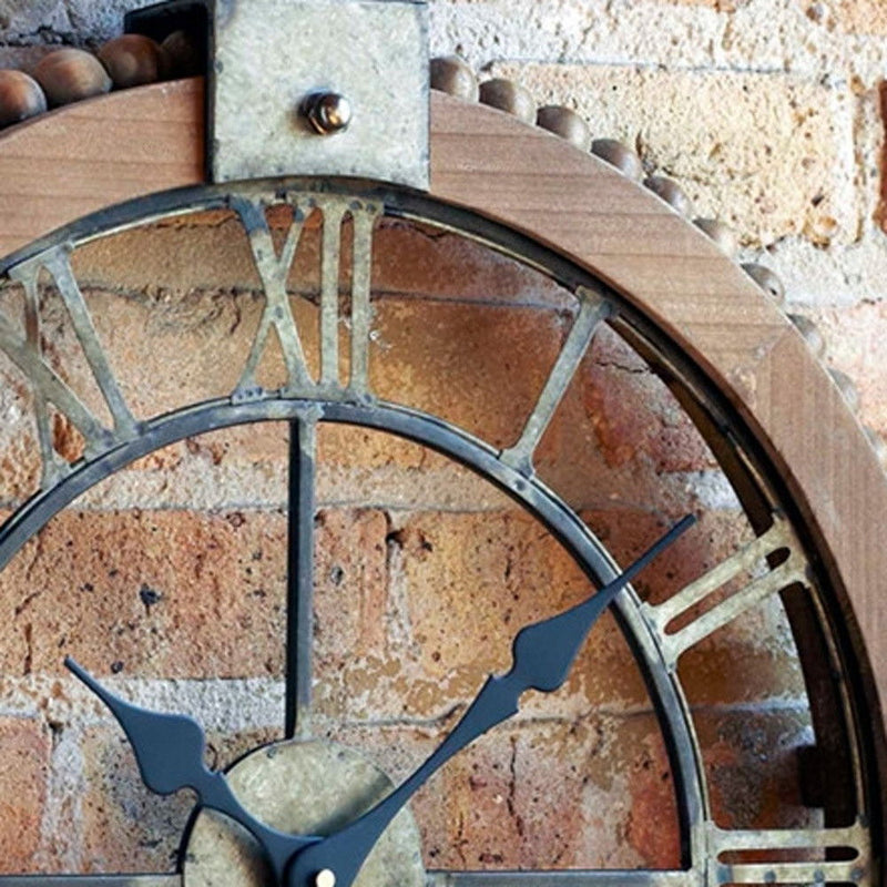 Analog Round Wall Clock - Natural