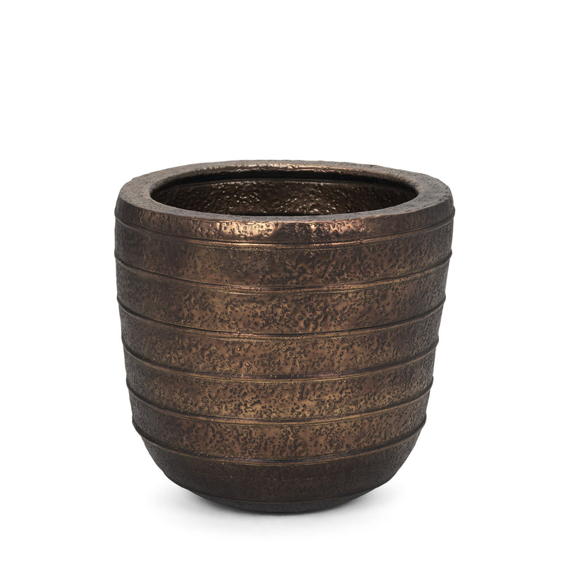 Round Floor Vase (729962) - Antiqued Brass