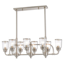 Load image into Gallery viewer, 21'' Eight Light Dimmable Chandelier With Shades - Nickel
