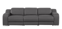 Load image into Gallery viewer, 103" Italian Leather Reclining USB Sofa - Dark Gray
