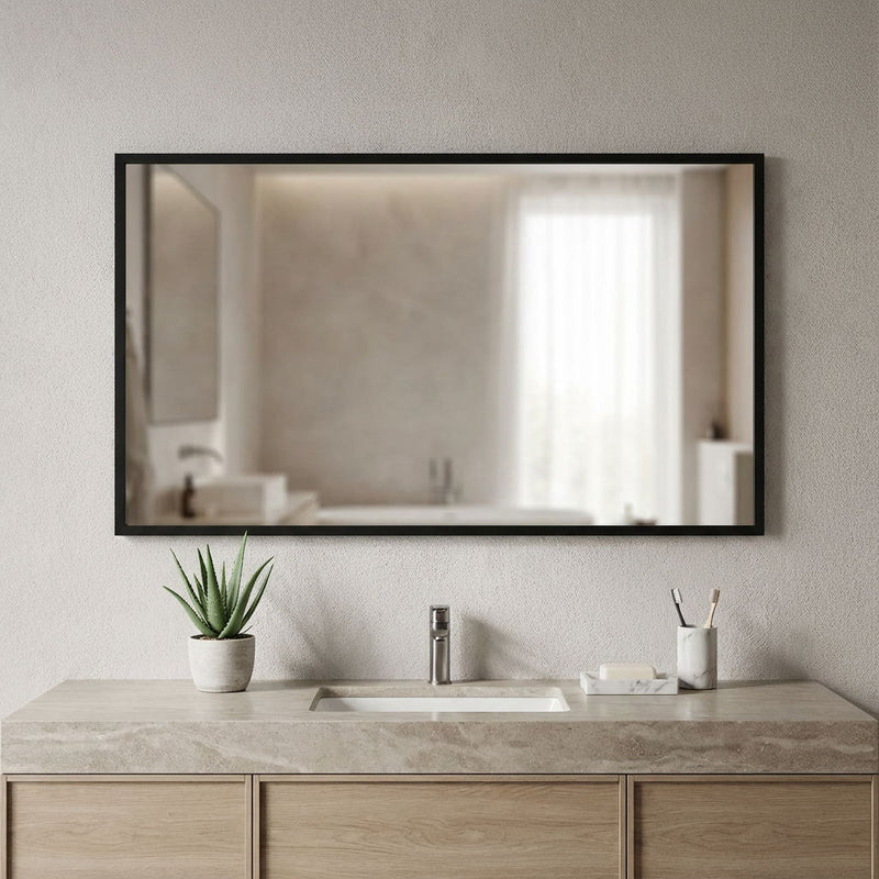 Metal Framed Full Length Hanging Mirror - Black