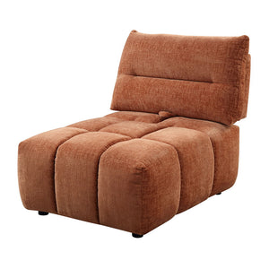 Loanna - Modular - Armless Chair - Coral Red Chenille