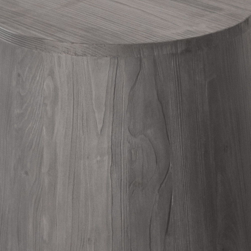 Solid Wood Round End Table - Ebony