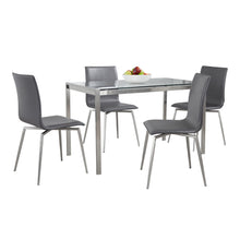 Load image into Gallery viewer, Fuji Mason - Upholstered Swivel Contemporary Dining Set Dining Set, Glass, 5 Piece
