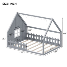 Load image into Gallery viewer, House Bed With Window And Fence
