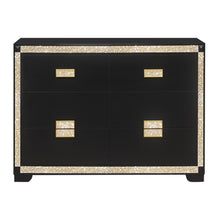 Load image into Gallery viewer, Lively - Dresser With Glitter Detail And Thick Bar Handle Hardware - Black
