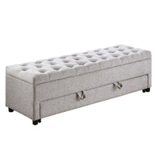 Load image into Gallery viewer, Storage Ottoman With Tufted Seat And Underseat Drawer
