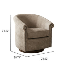 Load image into Gallery viewer, Barrel Swivel Accent Chair, 360 Degree Rotating For Living Room - Sand
