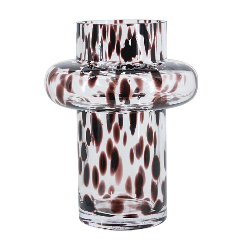 Abstract Cylinder Table Vase (574429) - Amber / Clear