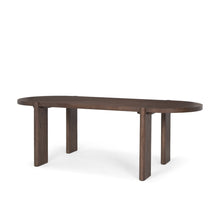 Load image into Gallery viewer, 91" Brown Solid Wood Oval Dining Table
